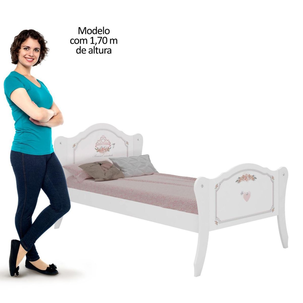 KIDSCOOL - Cama Especial Infantil Princesa encantada blanco Blanco