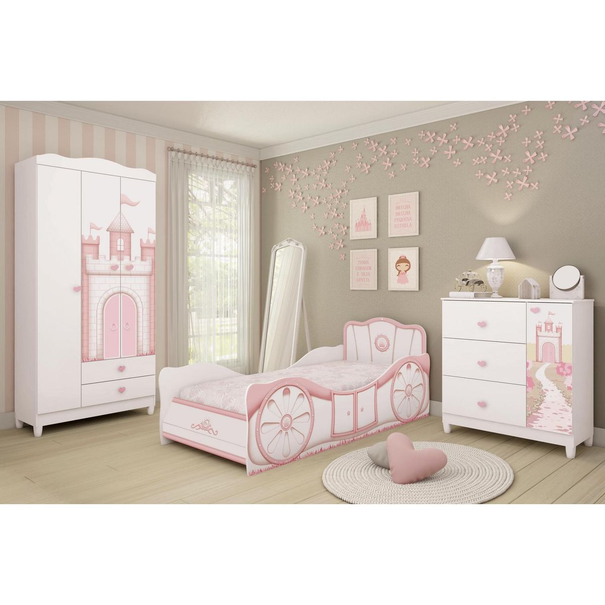 KIDSCOOL - Cama Infantil Sofía blanco Blanco