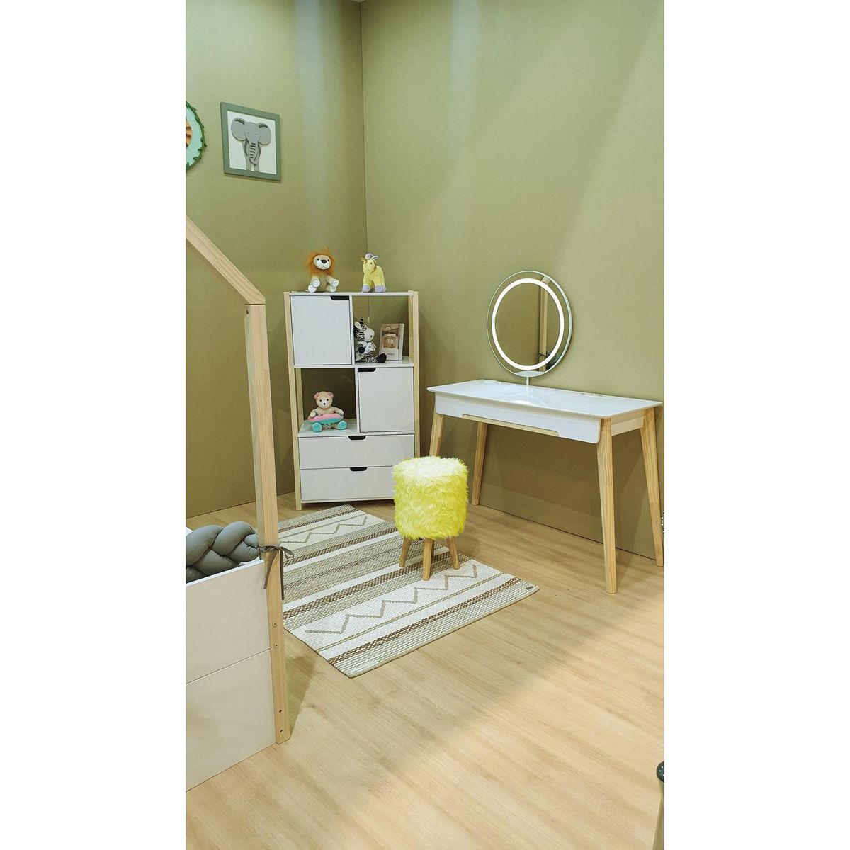 KIDSCOOL - Estante Kids MDF 2 Nivel(es) 75x125.5x43 cm Blanco