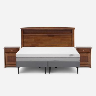 Cama Europea Pratta 2 plazas Gris