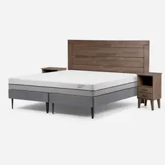 ROSEN - Cama 2 Plazas Europea Pratta Gris