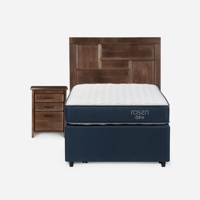 ROSEN Cama Nido Diván 1.5 Plazas Upiline + Respaldo + Velador