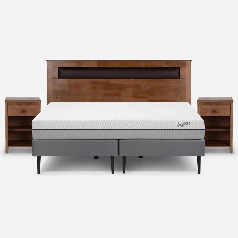 ROSEN - Cama King Europea Pratta Gris