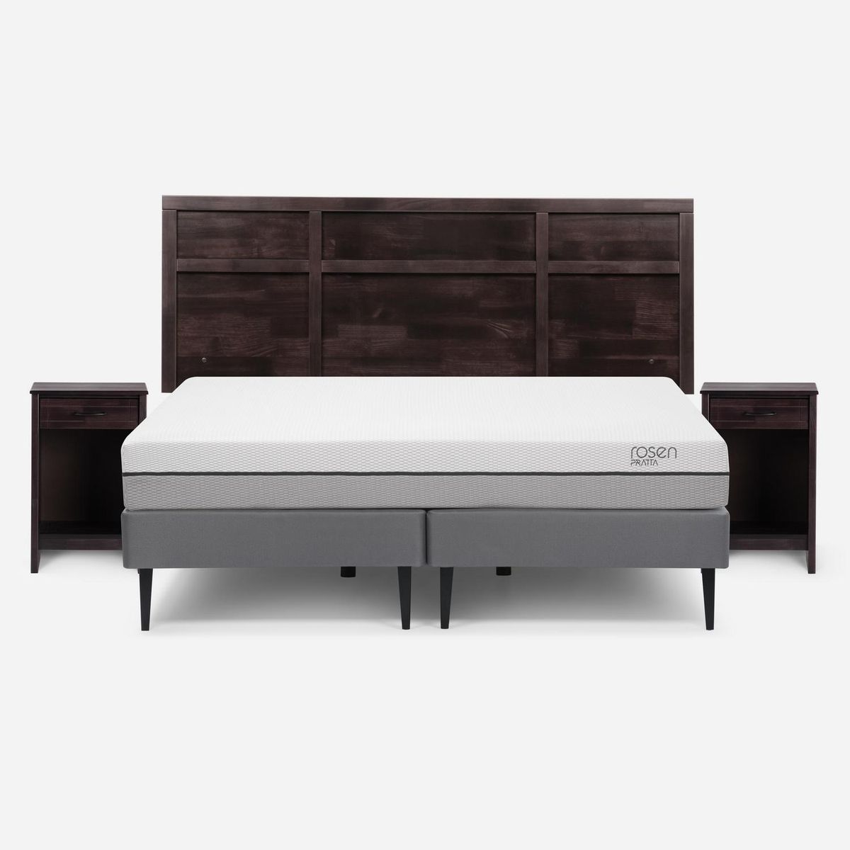 ROSEN - Cama 2 Plazas Europea Pratta Gris