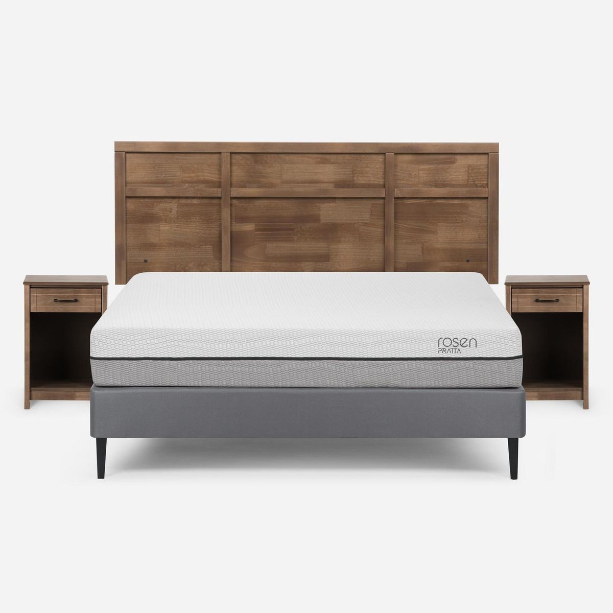 ROSEN - Cama 2 Plazas Europea Pratta Gris