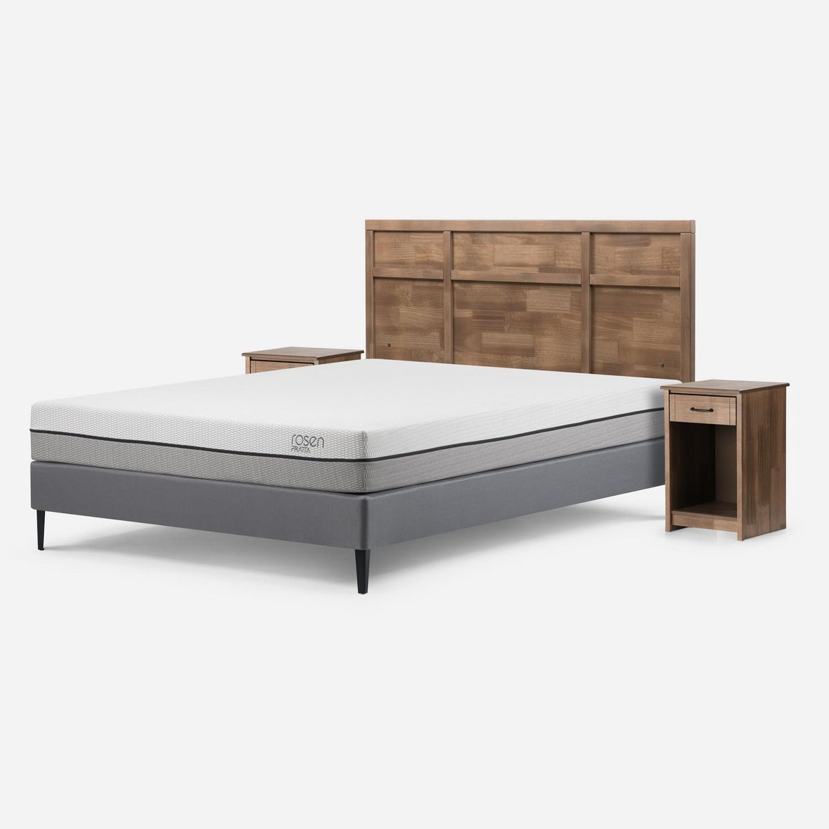 ROSEN - Cama 2 Plazas Europea Pratta Gris