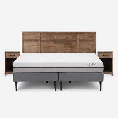 Cama Europea Pratta King Gris