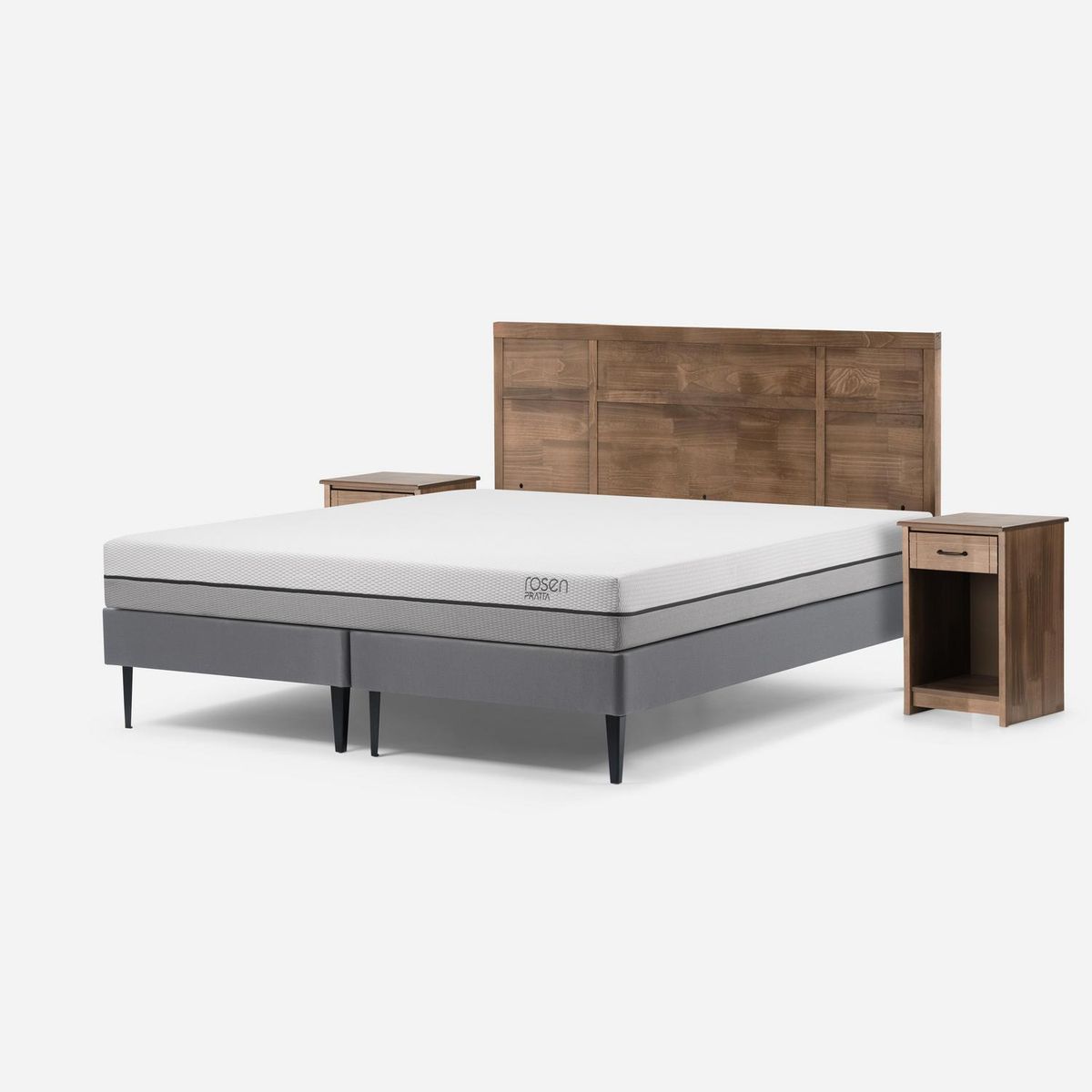 ROSEN - Cama King Europea Pratta Gris
