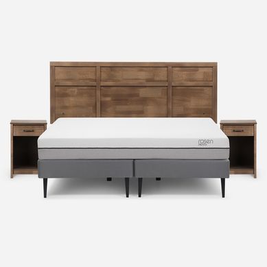 Cama Europea Pratta 2 plazas Gris
