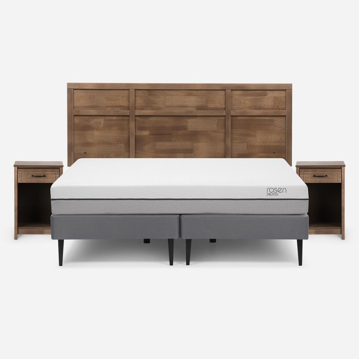 ROSEN - Cama 2 Plazas Europea Pratta Gris