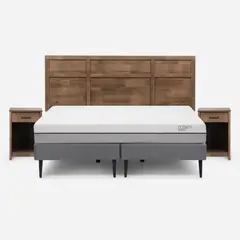 ROSEN - Cama 2 Plazas Europea Pratta Gris