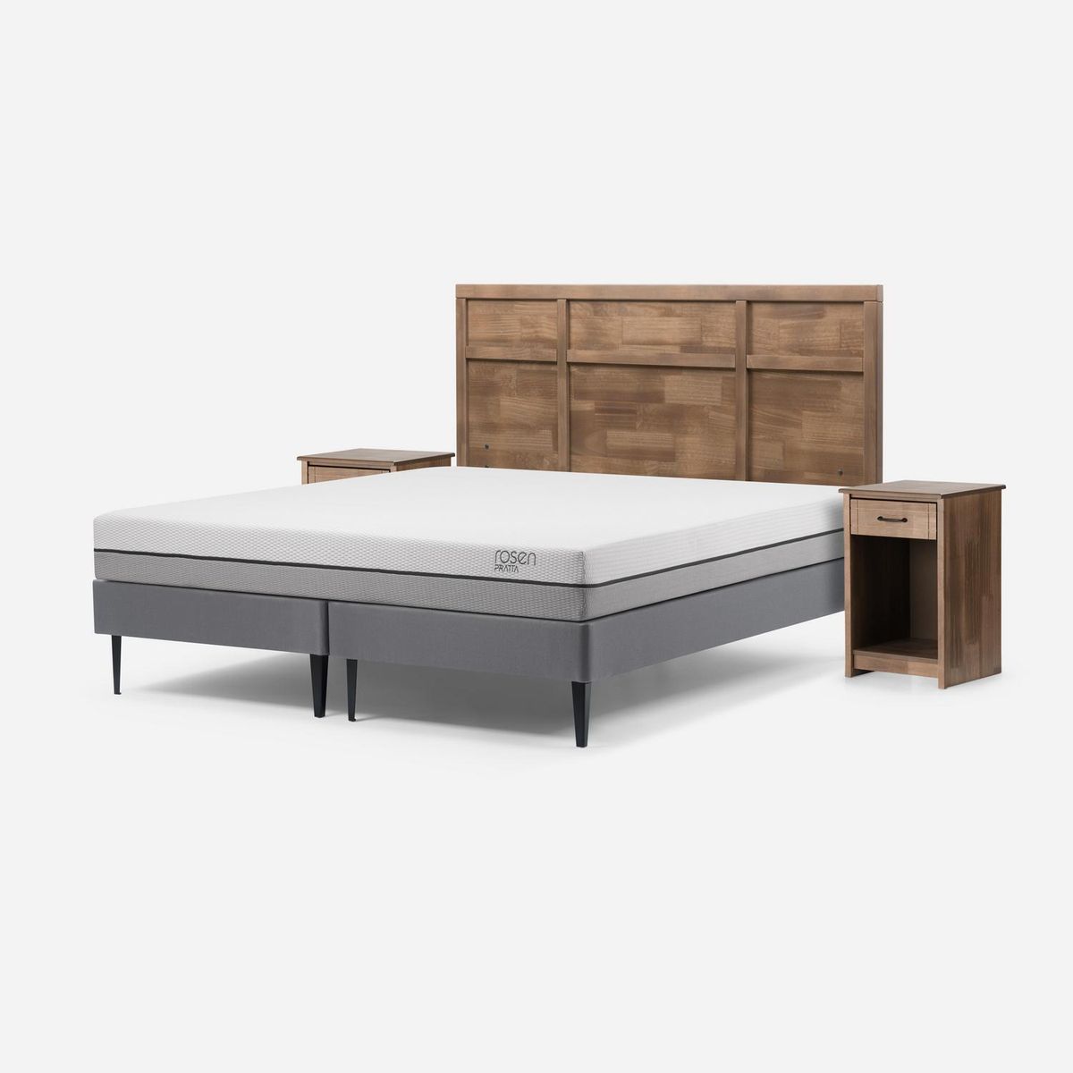 ROSEN - Cama 2 Plazas Europea Pratta Gris