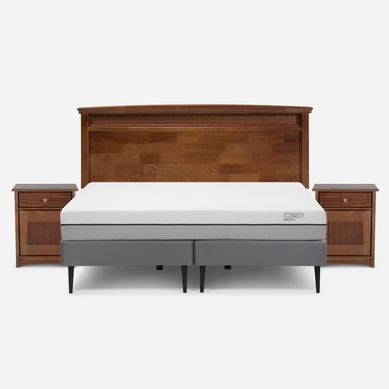 Cama Europea Pratta King Gris