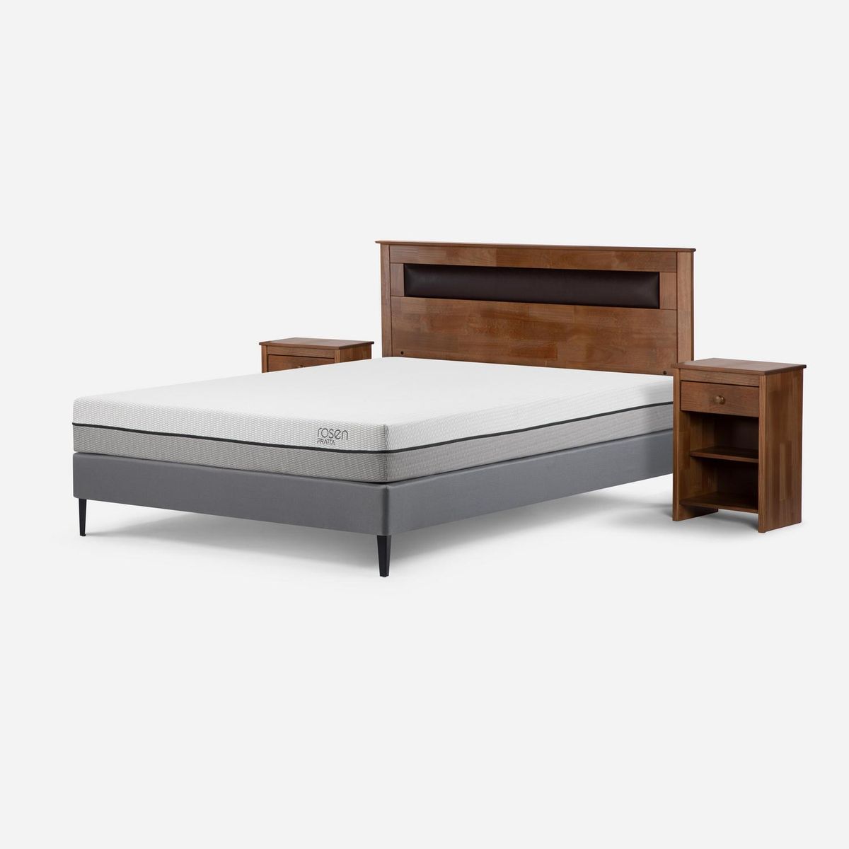 ROSEN - Cama 2 Plazas Europea Pratta Gris