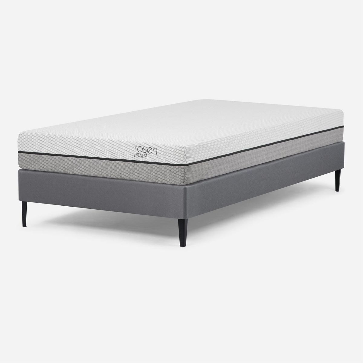 ROSEN - Cama 1.5 Plazas Europea Pratta Gris