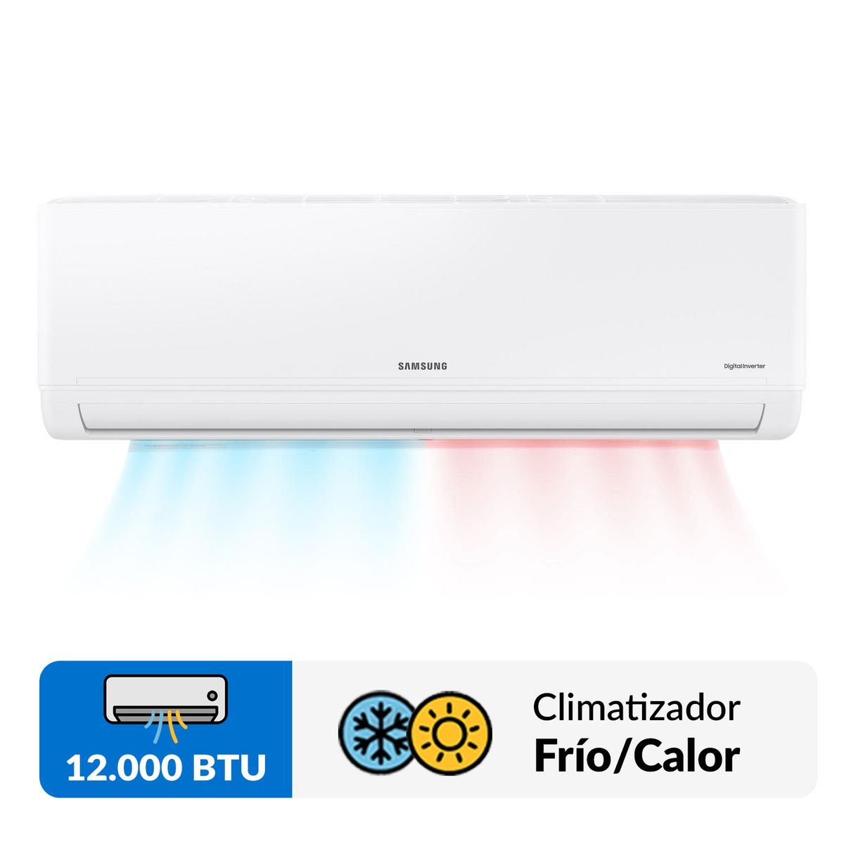 SAMSUNG - Aire acondicionado split inverter frio/calor 12000 BTU