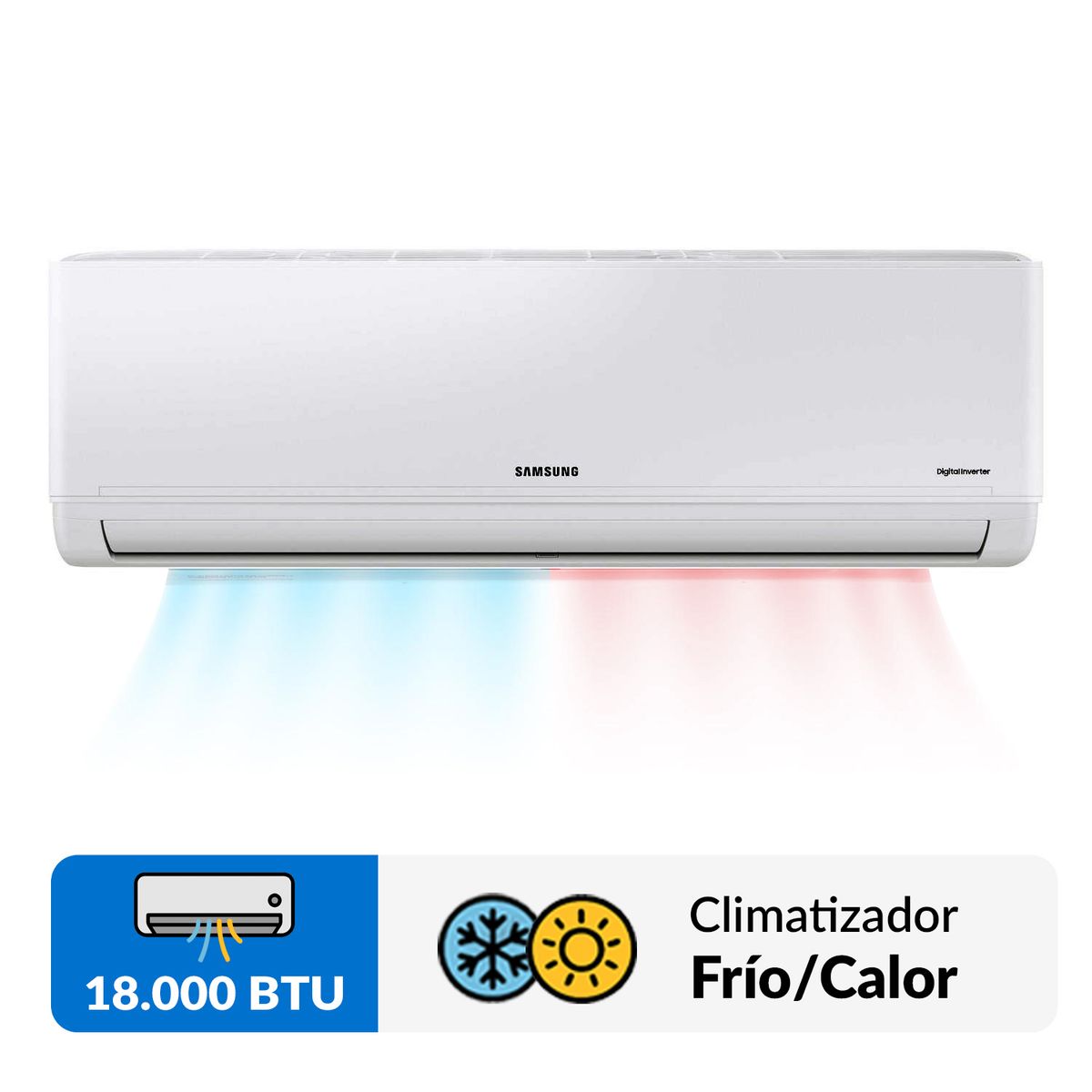 SAMSUNG - Aire acondicionado split inverter frio/calor 18000 BTU