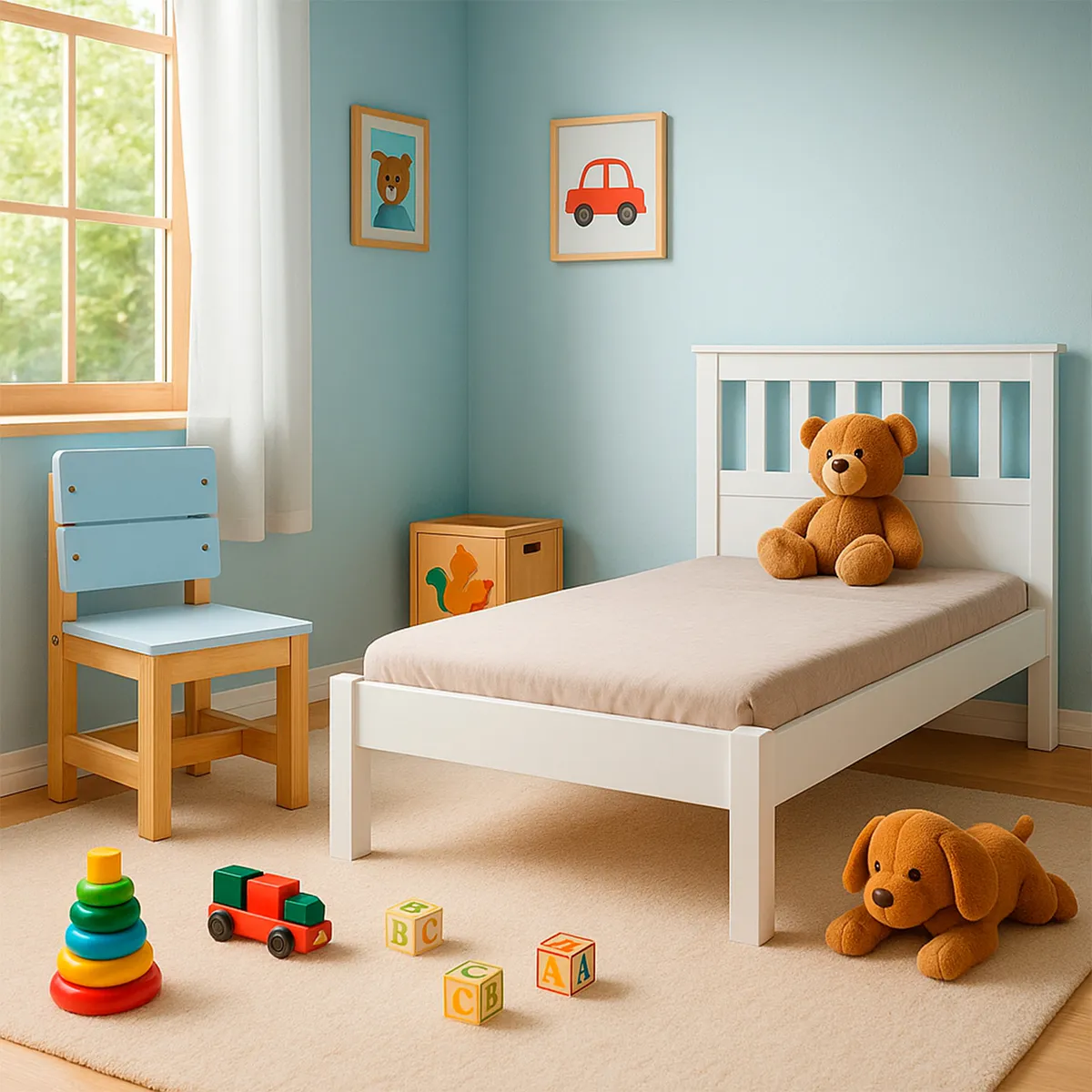 TECNOMOBILI - Cama marqueza tradicional 1 plaza blanco v.vertical