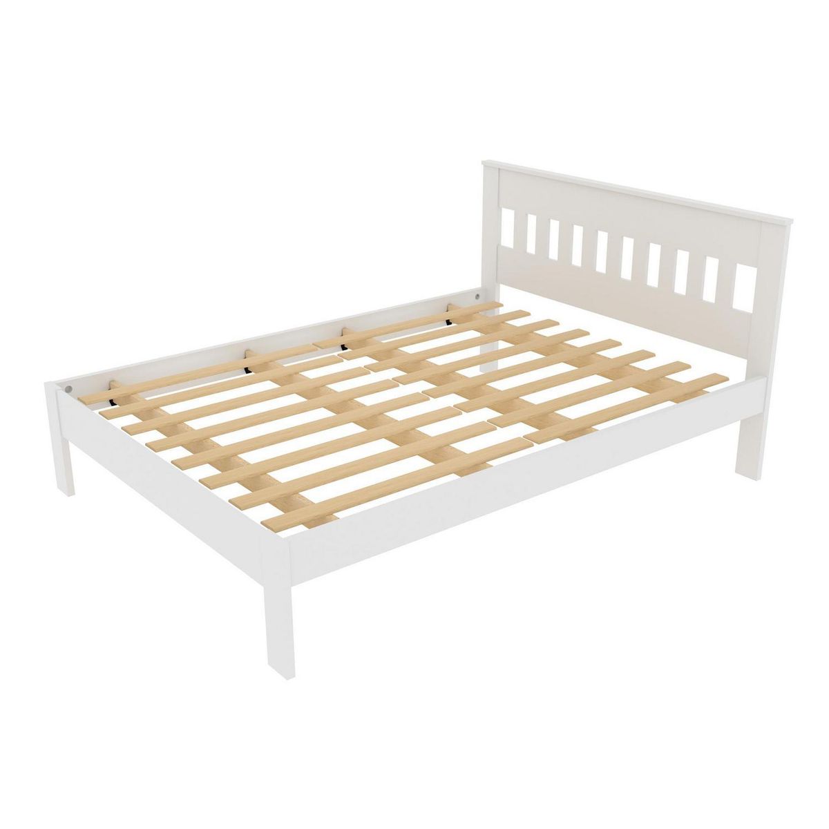 TECNOMOBILI - Cama marquesa tradicional 2 plazas blanco v.vertical