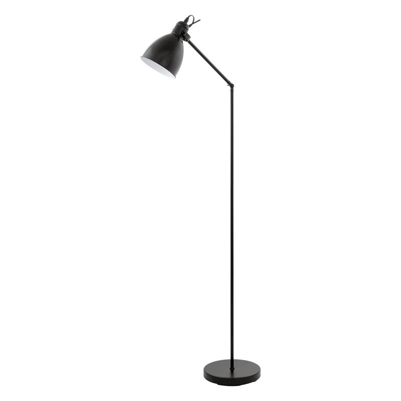 EGLO - Lámpara de pie 137 cm Acero Negro 1 luz E27