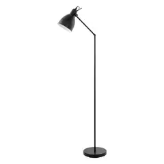 EGLO - Lámpara de pie 137 cm Acero Negro 1 luz E27