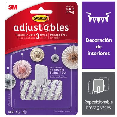 Gancho Ajustable 14 unidades y 30 strips
