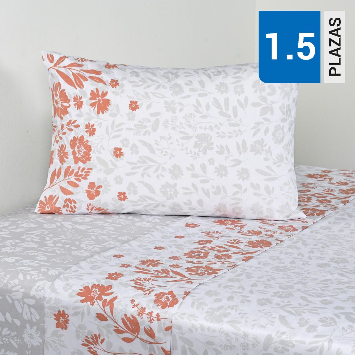 ELEMENTS BY CANNON - Juego de Sábanas Sunny 1.5 plazas 200 Hilos Celeste