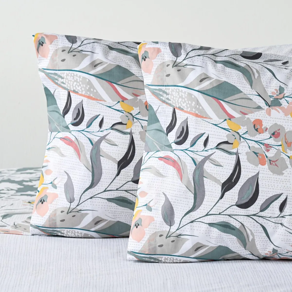 CANNON - Juego de Sábanas Rainforest 2 plazas 200 Hilos Blanco