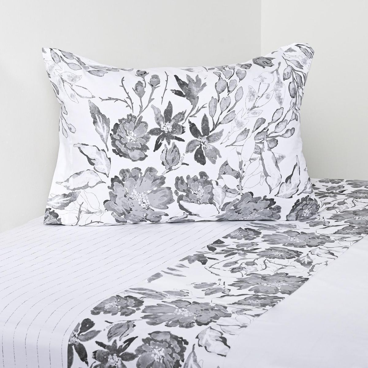 ROYAL SUPREME - Juego de Sábanas Lorein 1.5 plazas 200 Hilos Negro