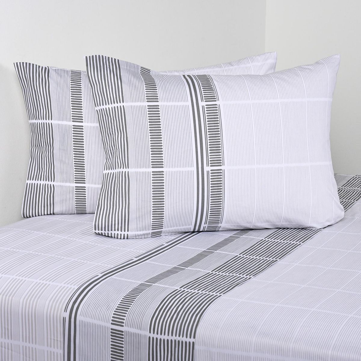 CANNON - Juego de Sábanas Express 2 plazas 200 Hilos Blanco