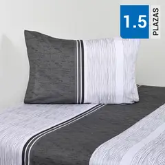 CANNON - Sábanas 1.5 Plazas 200 Hilos Moka