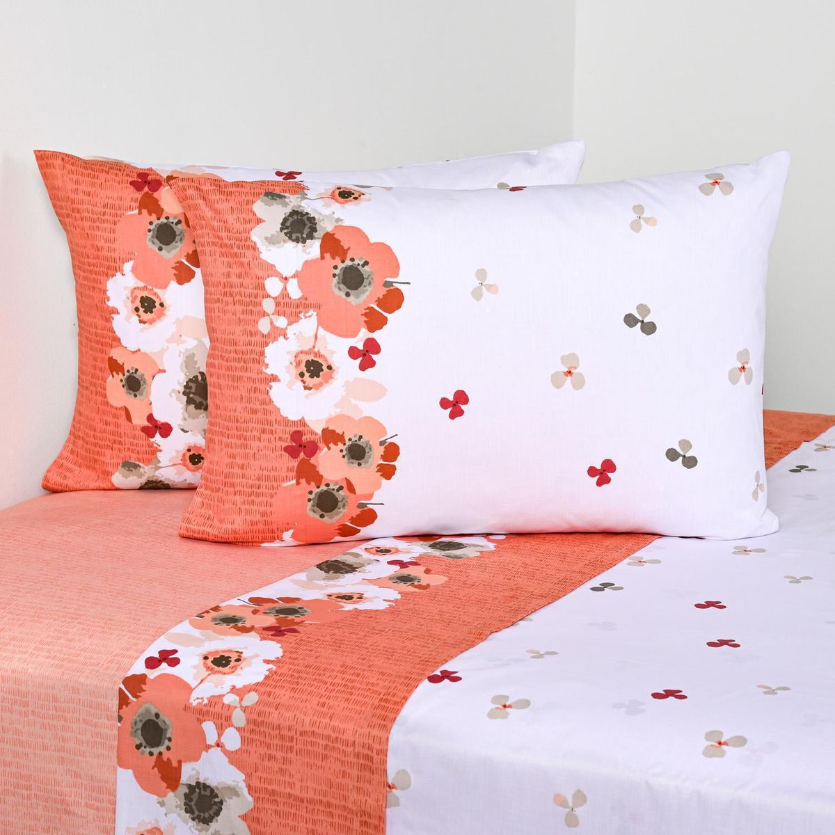 AMERICAN FAMILY - Juego de Sábanas Alba King 144 Hilos Gris