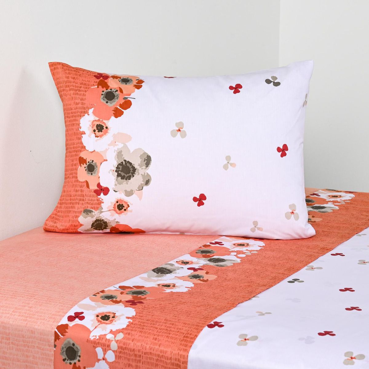 AMERICAN FAMILY - Juego de Sábanas Alba 1.5 plazas 144 Hilos Azul