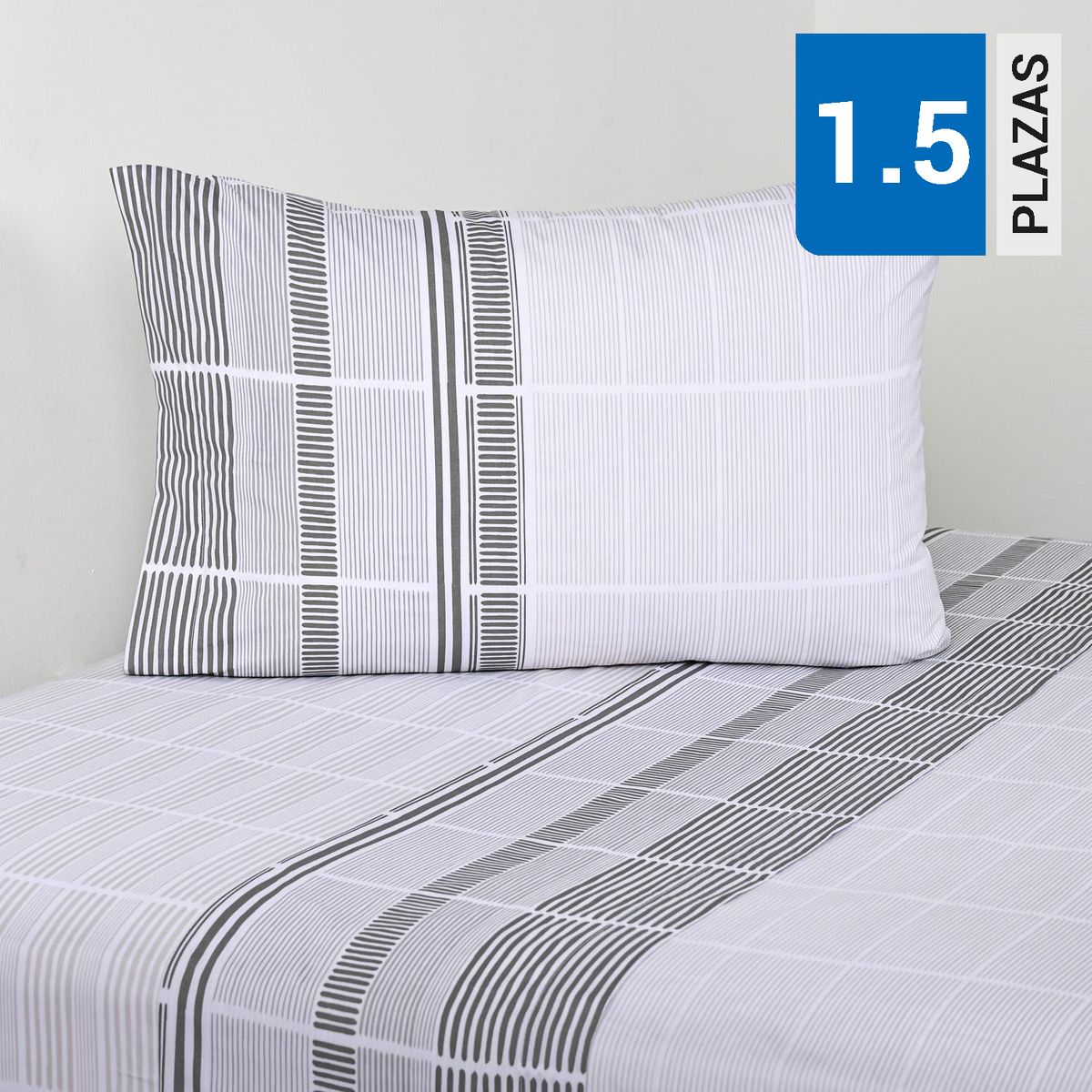 CANNON - Juego de Sábanas Express 1.5 plazas 200 Hilos Blanco