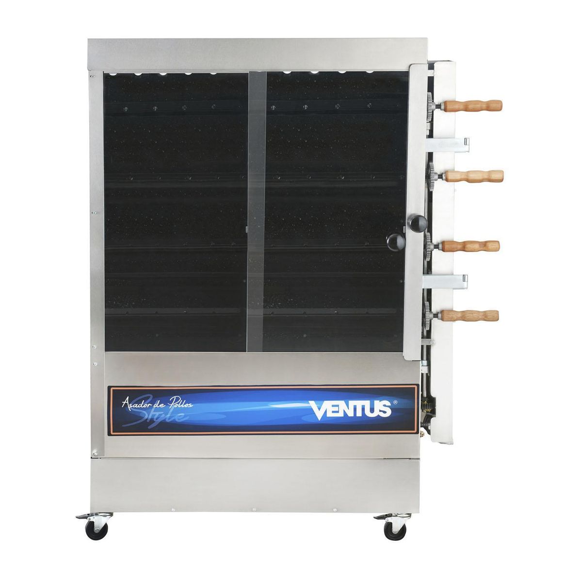 VENTUS - Asador Pollo 4 Espadas Quemadores Tubular PR-623N