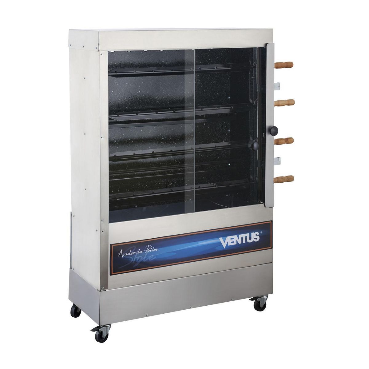 VENTUS - Asador Pollo 4 Espadas Quemadores Tubular PR-623N