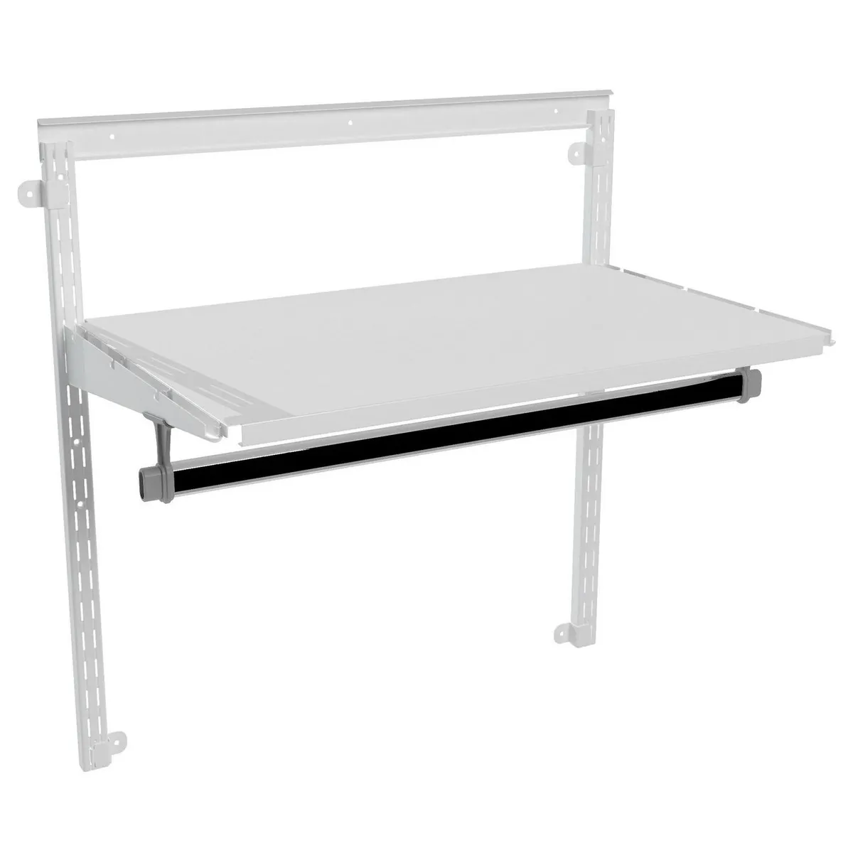 DUCASSE - Estante Plegable de Pared Acero 1 Nivel(es) 65x66x39 cm Blanco