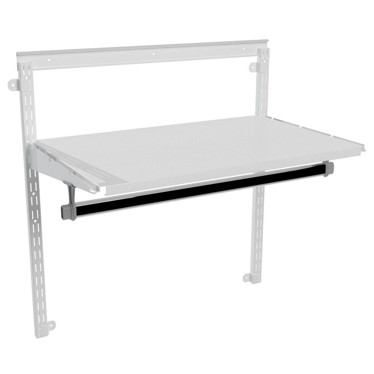 DUCASSE - Estante Plegable de Pared Acero 1 Nivel(es) 65x66x39 cm Blanco