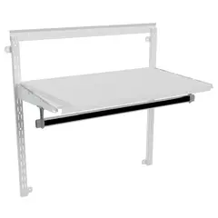 DUCASSE - Estante Plegable de Pared Acero 1 Nivel(es) 65x66x39 cm Blanco