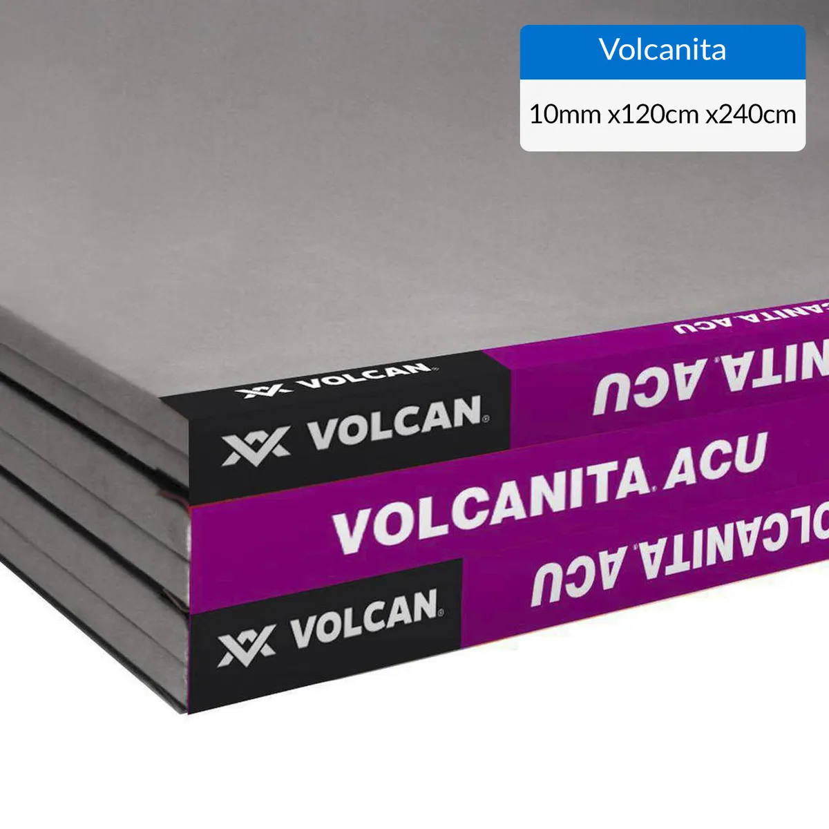 VOLCAN - Volcanita Acústica 10 mm 120x240 cm Gris