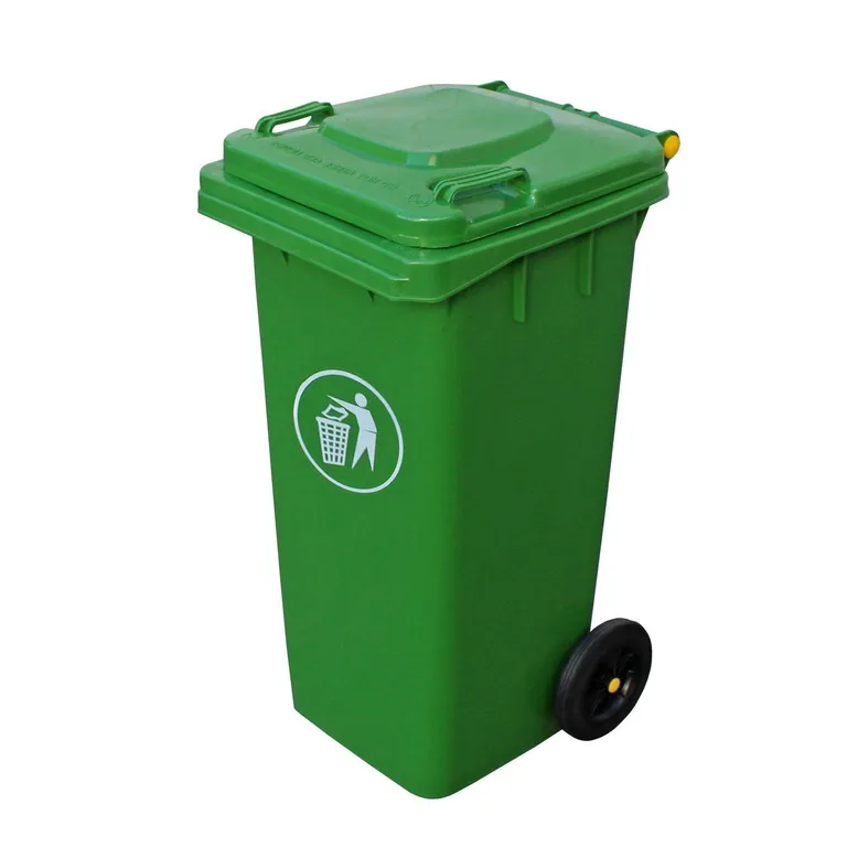 SIGNET Basurero Contenedor basura 360 L 2 ruedas verde