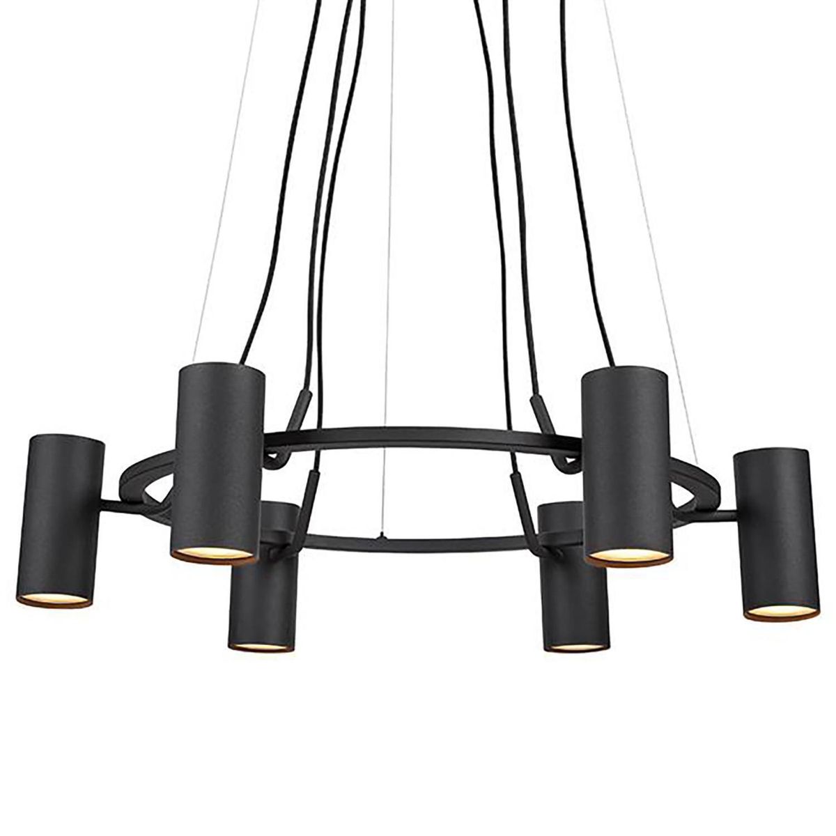 BP ILUMINACION - Lámpara de colgar Porto negro 6XGU10 6W