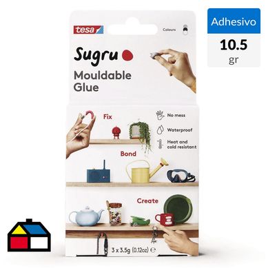 Adhesivo moldeable multiproposito sugru blanco negro gris