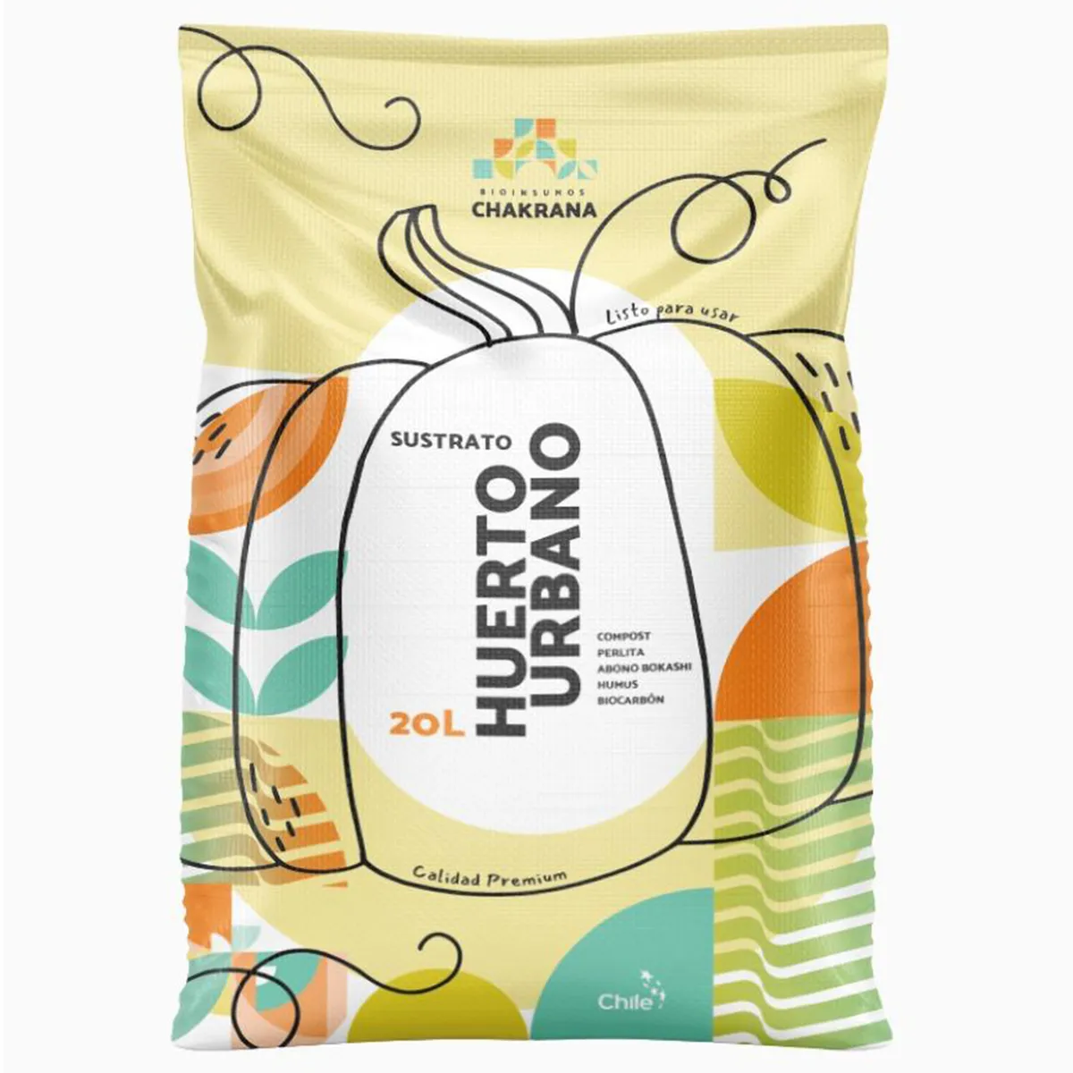 CHAKRANA - Sustrato Huerto Urbano 20 l