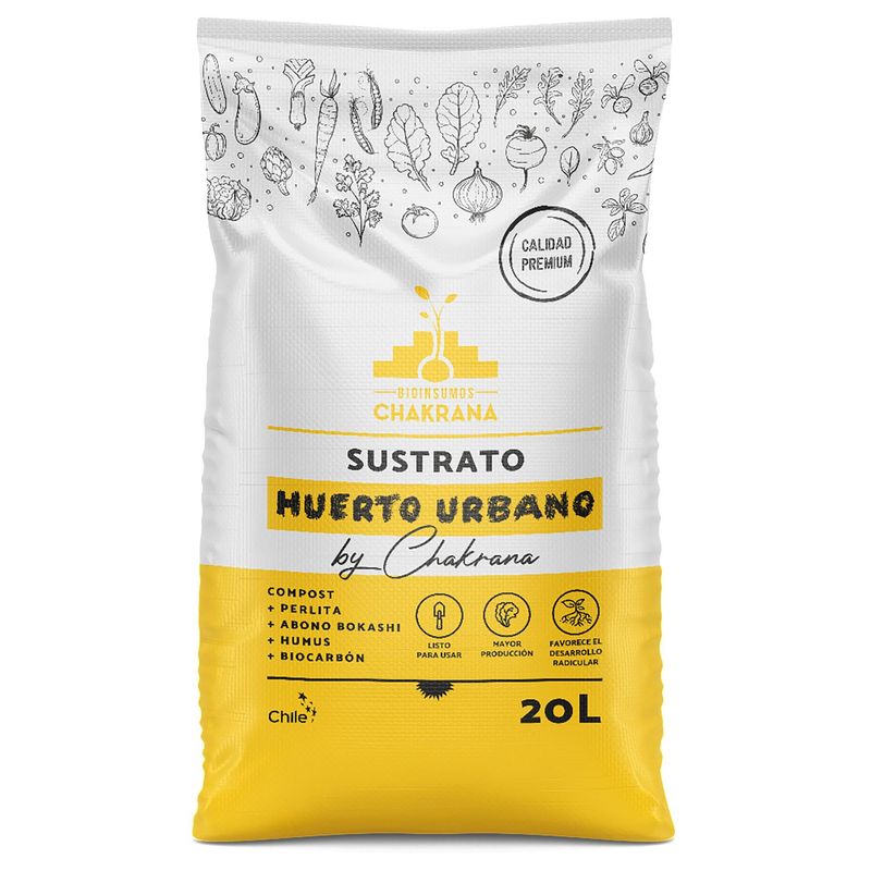 CHAKRANA - Sustrato Huerto Urbano 20 l