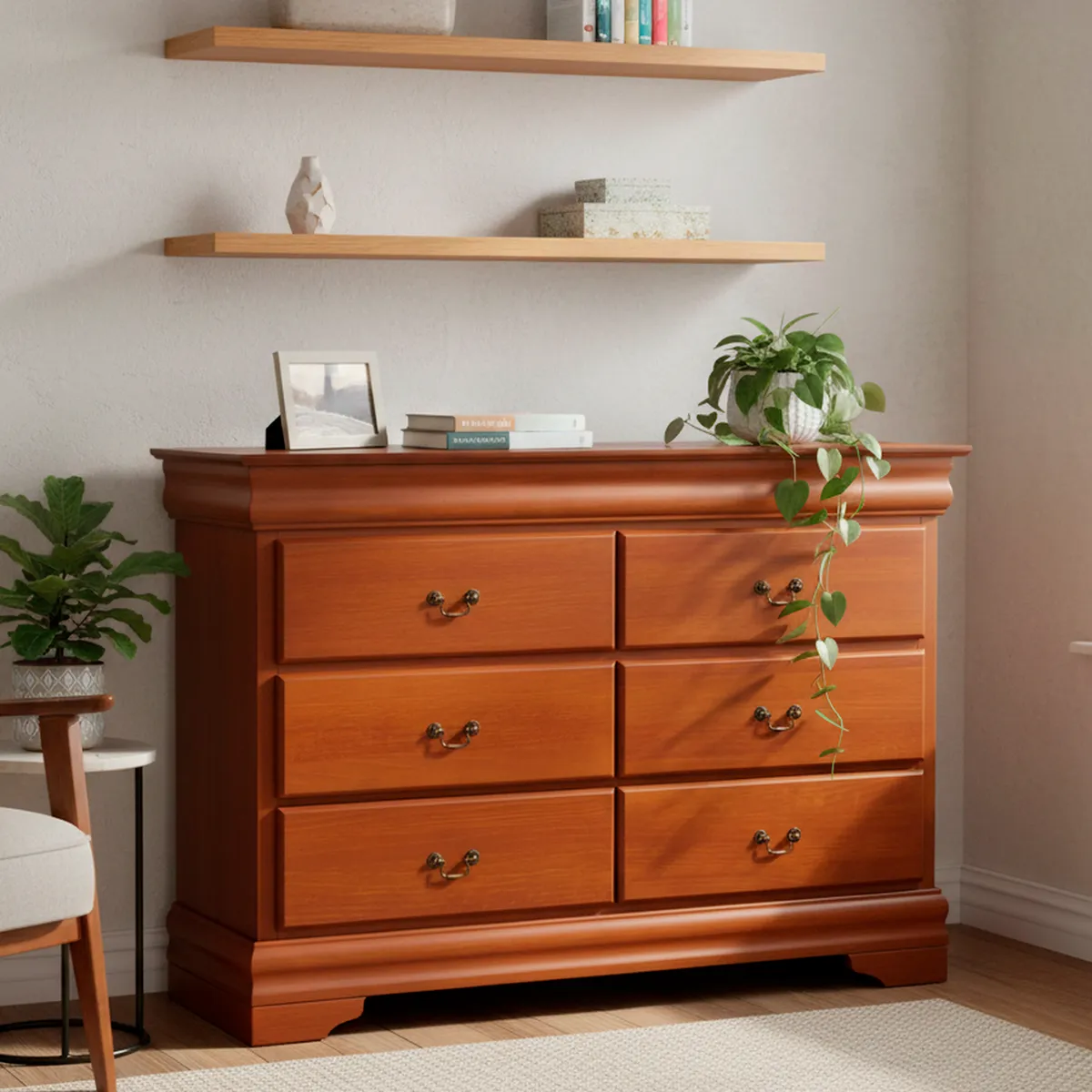 CIC - Cómoda 6 Cajón(es) Miro 130x90x50 cm Caramelo