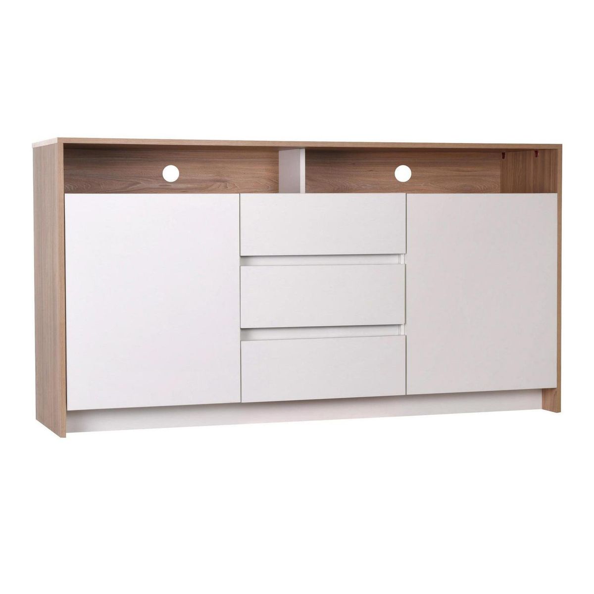 CIC - Rack alto Colbun 2 puertas - 3 cajones olmo-blanco