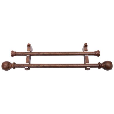 Set doble 2.00 tubo hierro lam. madera 28mm