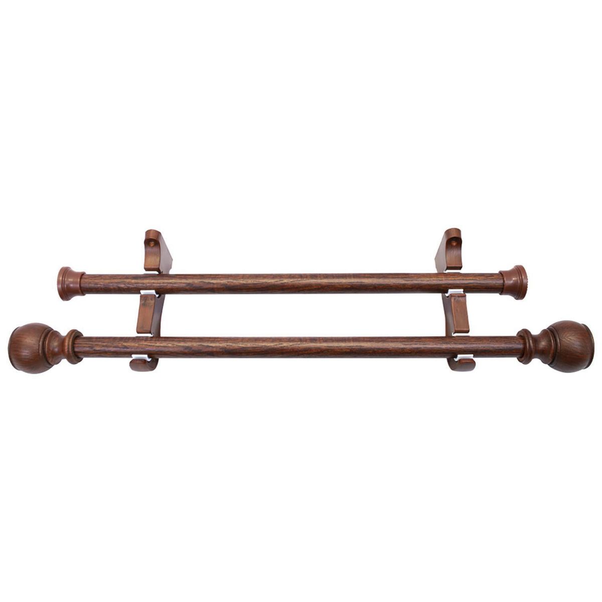 PALERMO - Set doble 2.00 tubo hierro lam. madera 28mm