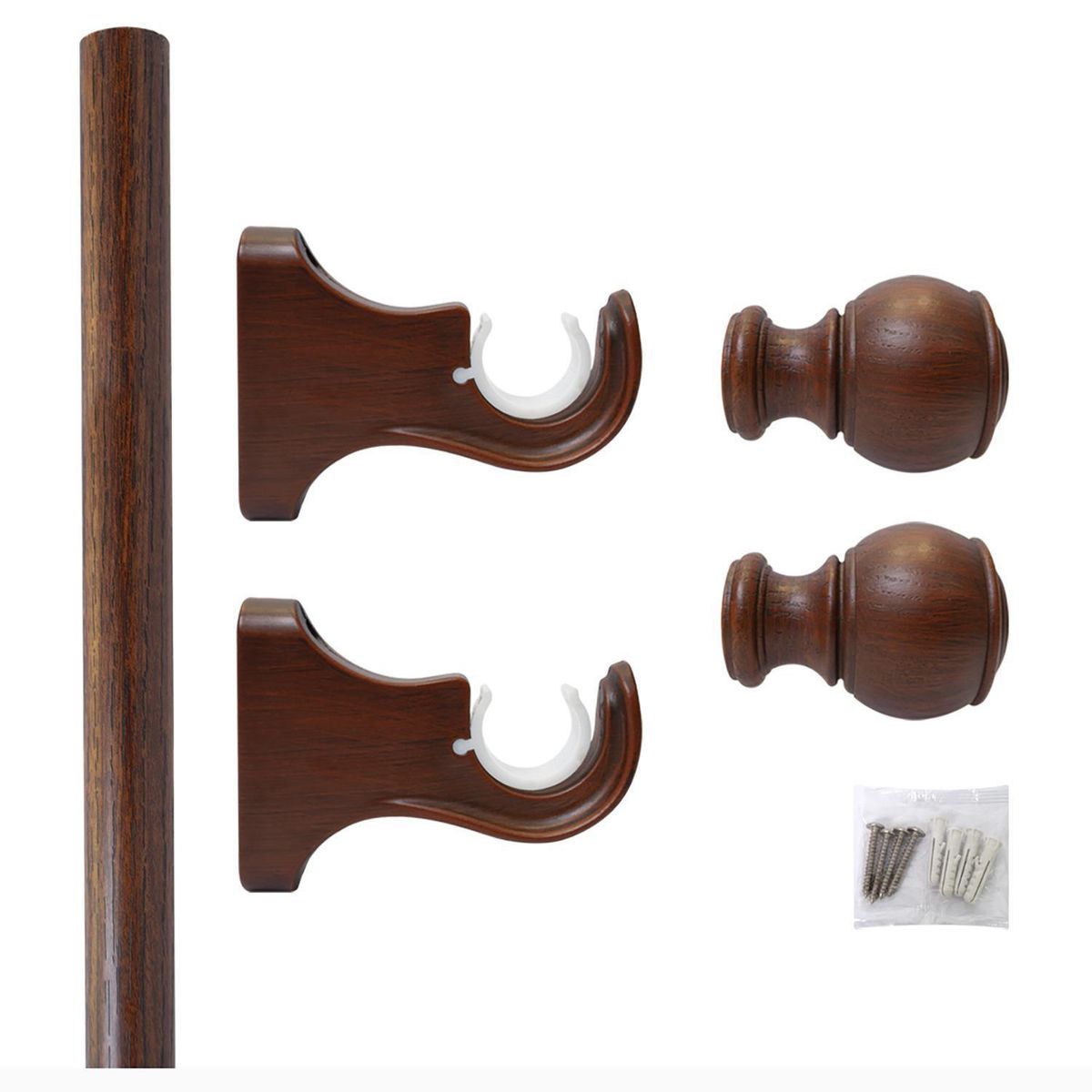 PALERMO - Set simple 2.00 tubo hierro lam. madera 28mm